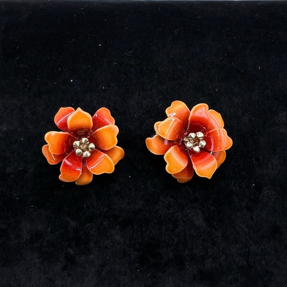 Vintage Coro Floral Clip ons - Picture 1 of 2